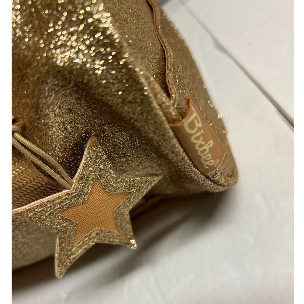 Bixbee Sparkalicious Duffle Bag Kids Gold Glitter Travel Dance Bag Cheer Gym